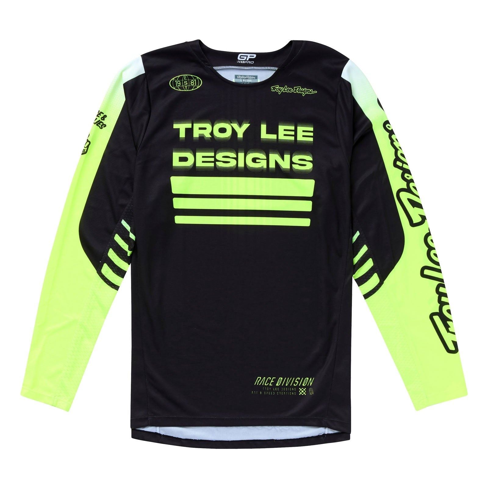 Troy Lee 2026 Motocross Jersey GP Pro Segment Black Flo Yellow